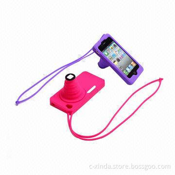 Silicone Case for iPhone 4/4S, with Earphones Holder, Dirt, Stain and Scratch Resistance